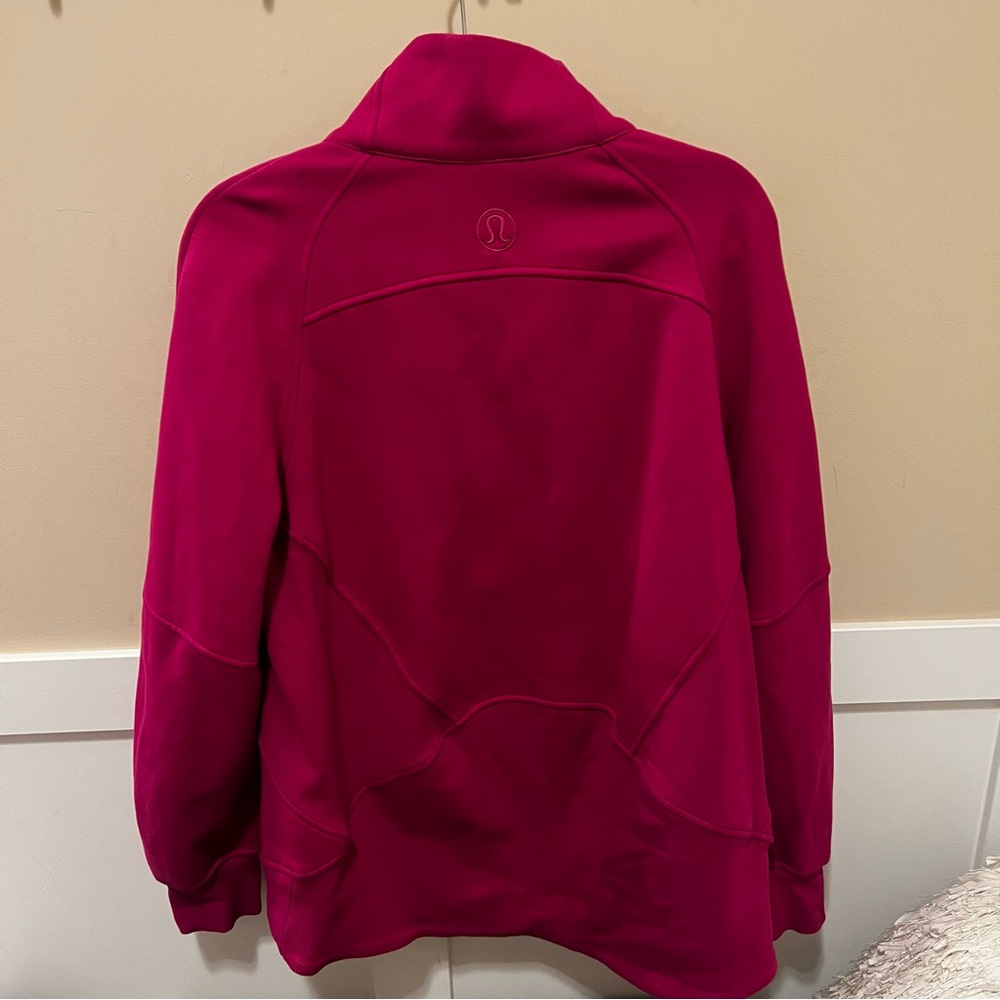 Lululemon Scuba Oversized Funnel-Neck Half Zip pullover M/L Raspberry - Picture 5 of 7